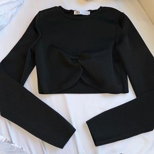 Zara Black Crop Top